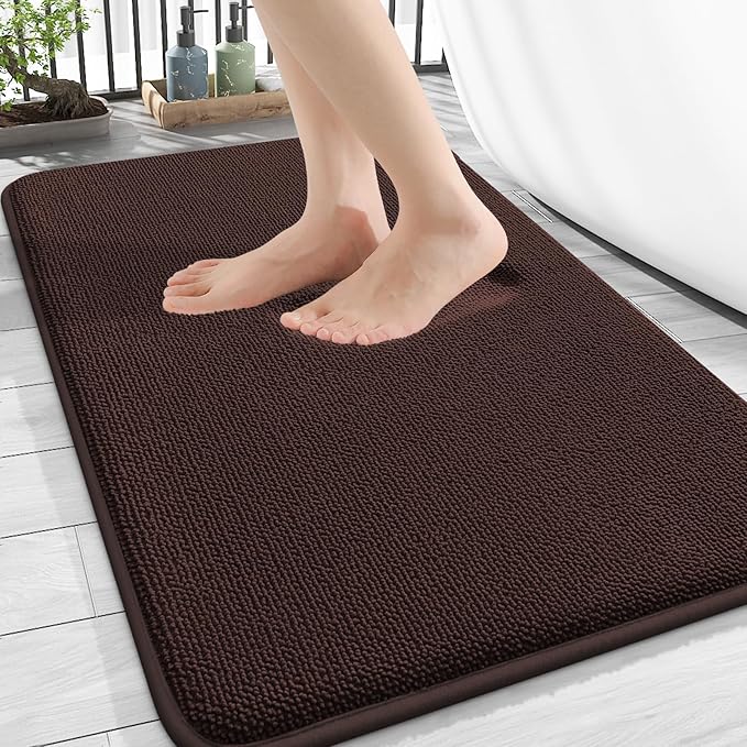 OLANLY Thick Memory Foam Bath Mat Rug 30x20, Extra Soft Absorbent Bathroom Rug by OLANLY