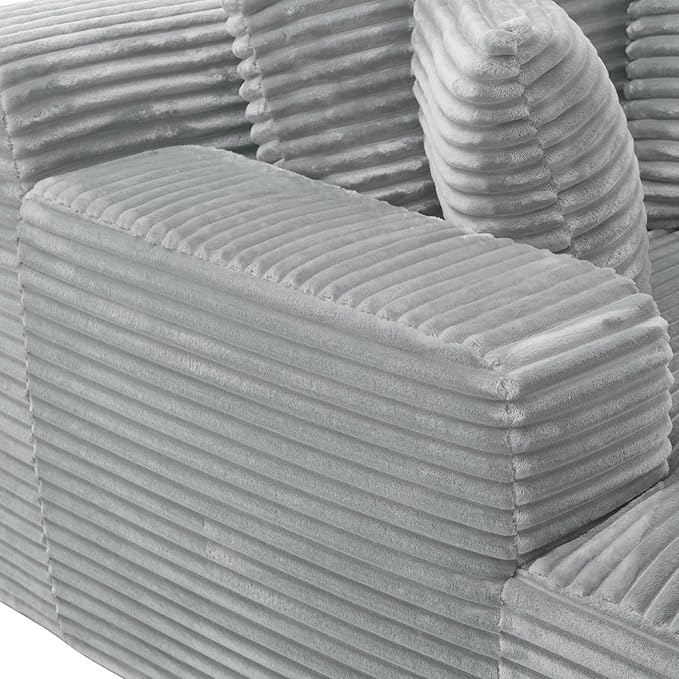 Oversized Chaise Daybed Lounge Sleeper Chair Sofa Bed Indoor, Fluffy Corduroy - Image 7