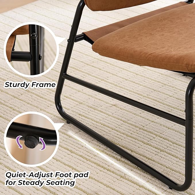 DAICO Modern Accent Chair Comfy Living Room Chair Armless Sling Accent Chairs - Image 9