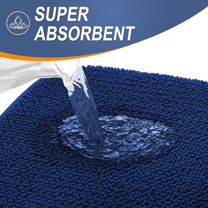 OLANLY Thick Memory Foam Bath Mat Rug 34x21, Extra Soft Absorbent Bathroom Rug - Image 3