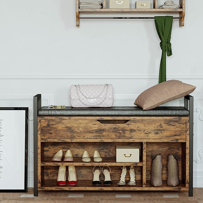 IRONCK Shoe Storage Bench, Entryway Bench - Image 9