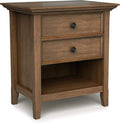 SIMPLIHOME Amherst SOLID WOOD 24 inch Wide Transitional Bedside Nightstand by SimpliHome