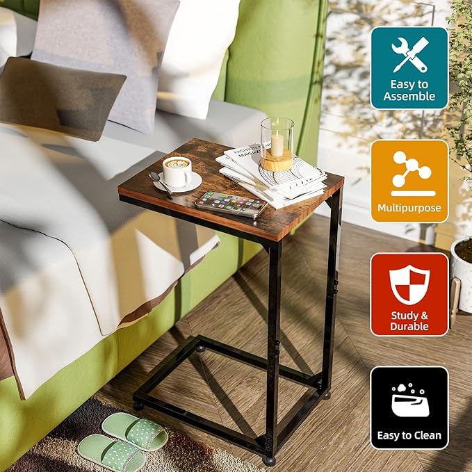 Simple Trending C Shaped End Table, Side Table - Image 5