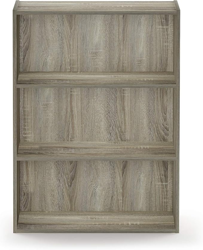 Furinno Pasir 3-Tier Open Shelf Bookcase, Sonoma Oak - Image 6