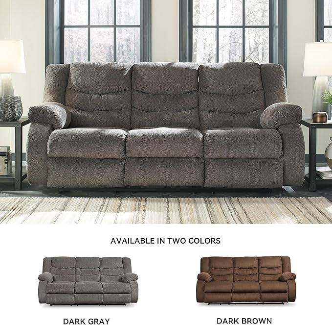 Signature Design by Ashley Tulen Modern Manual Pull Tab Reclining Sofa - Image 7