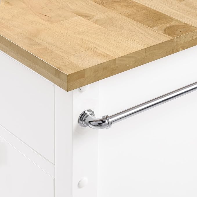 OSP Home Furnishings Derry Modern Farmhouse Kitchen Cart - Image 11