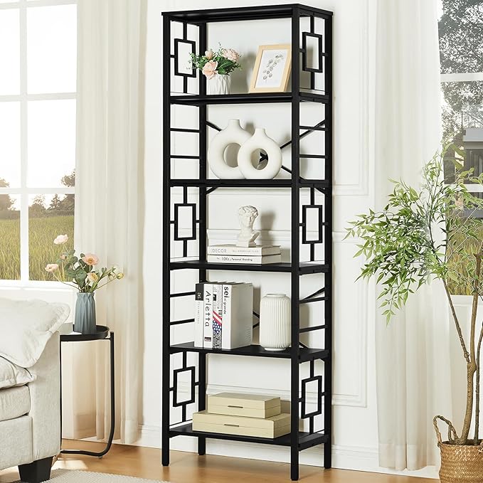 HOMISSUE Tall Bookshelf, Industrial Bookshelf - Image 3