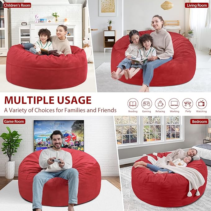 3FT Bean Bag Chair, Comfy Bean Bag Chairs - Image 5