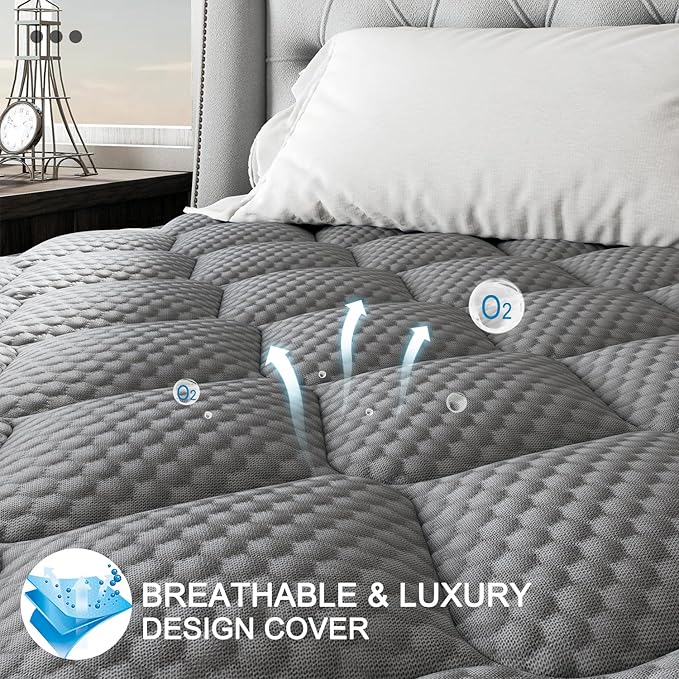 Twin Hybrid Mattress, 10 Inch Medium Mattress Euro Top - Image 6