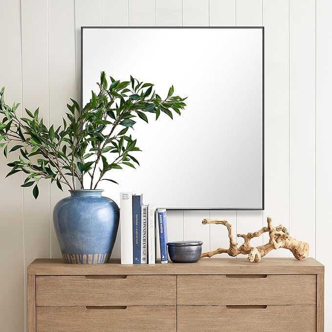 36x36 Inch Black Bathroom Mirror - Image 3