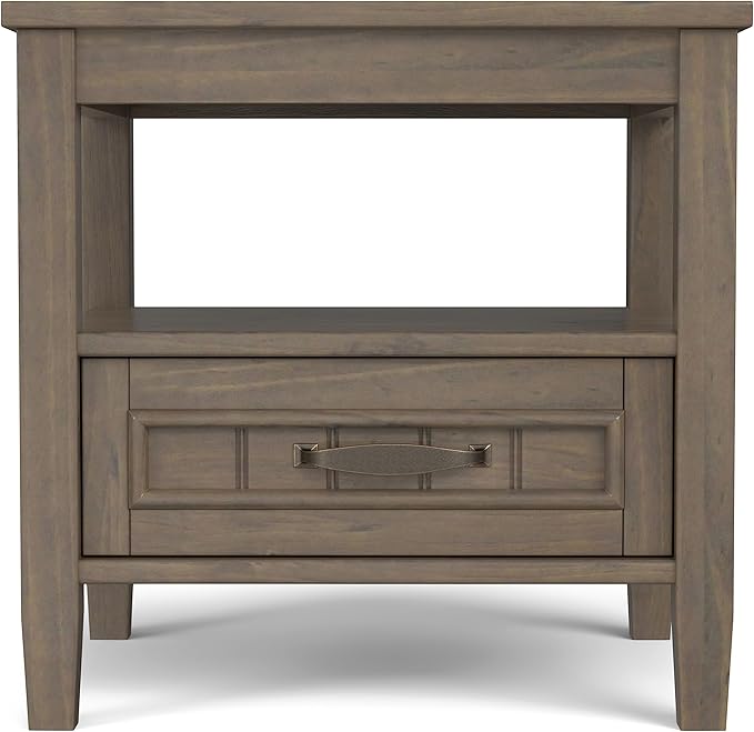 SIMPLIHOME Lev SOLID WOOD 20 Inch Wide Rectangle Transitional End Table - Image 5