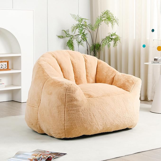 Furniliving Bean Bag Chair, Giant Bean Bag Chair Stuffed Floor Sofa by FurnilivingFurnitureforHome