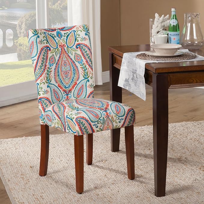 HomePop Parsons Classic Upholstered Accent Dining Chair, Colorful Paisley - Image 2