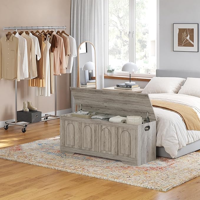 DINZI LVJ Storage Chest, 47.2”Wooden Storage Box - Image 6