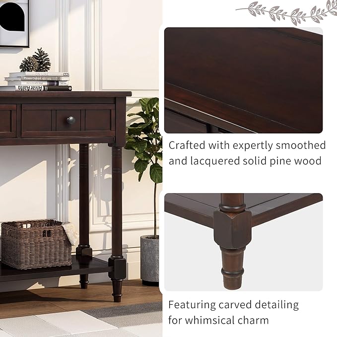 Merax Modern Wood Narrow Console Table - Image 6