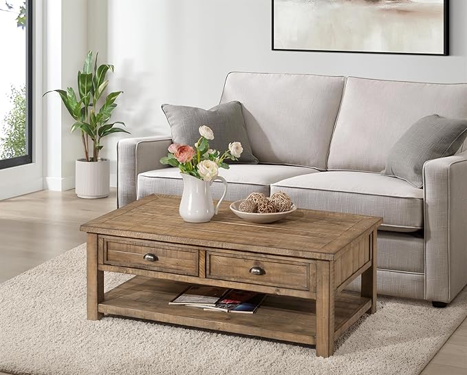 Martin Svensson Home Monterey Solid Wood Coffee Table, Reclaimed Natural - Image 2