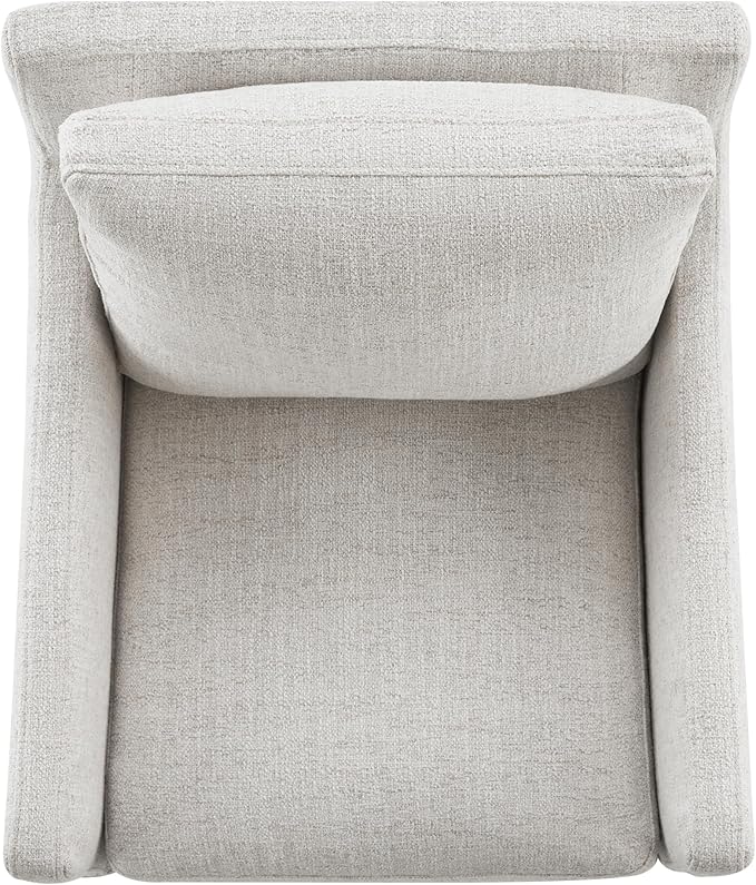 Upholstered Dining Chairs with Casters Modern Accent Armchair with Rollers - Image 6
