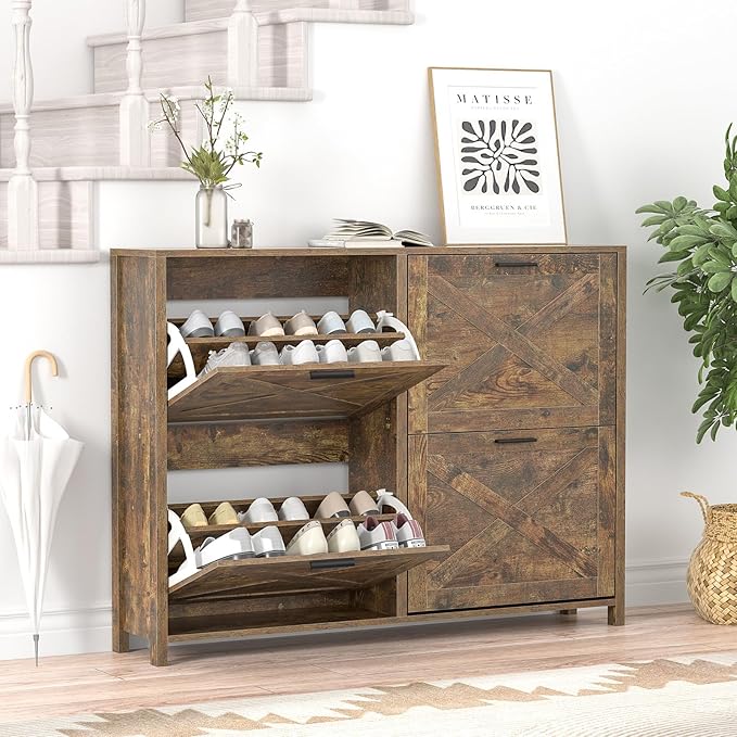 47" W Large Shoe Storage Cabinet - Image 3