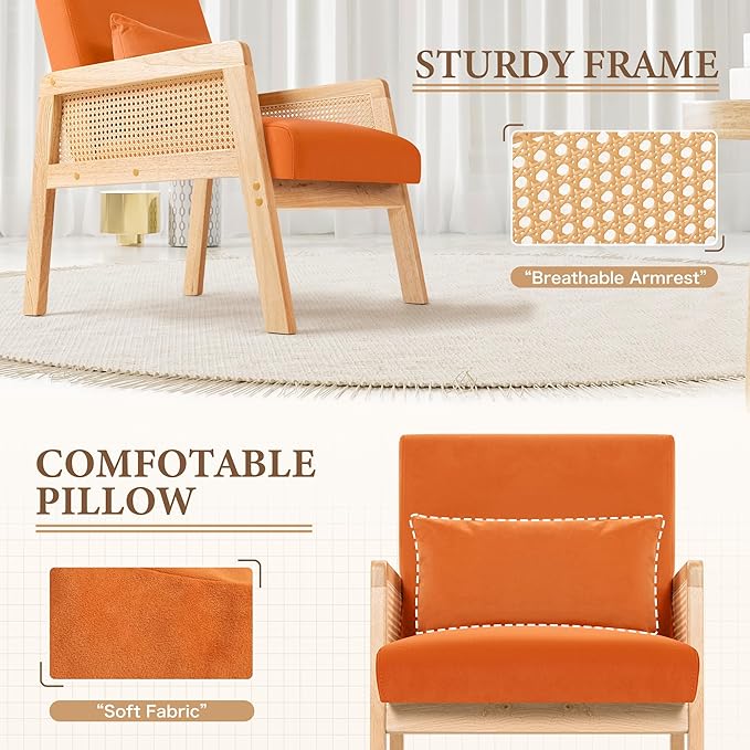YESHOMY Mid-Century Accent Chair - Image 4
