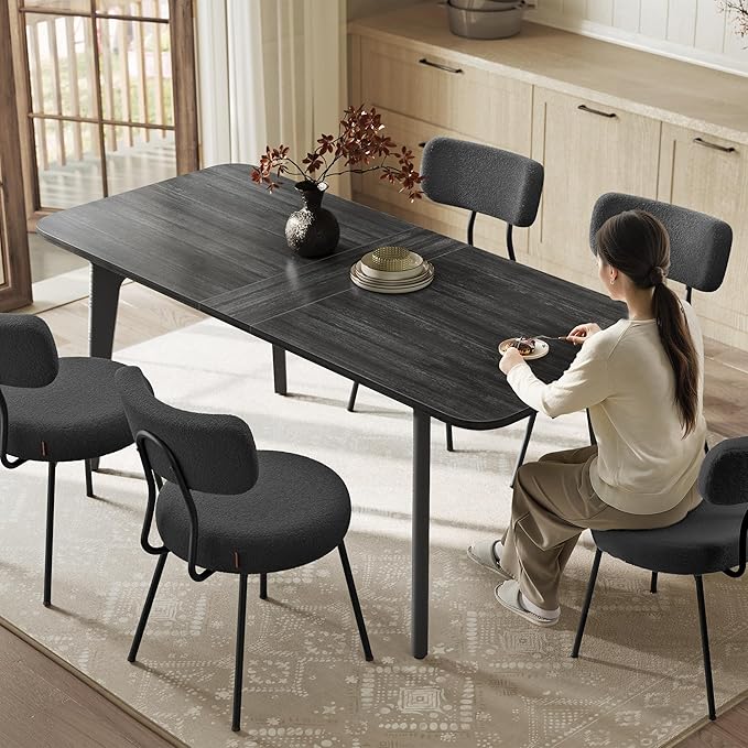 VASAGLE Dining Table for 4/6/8, Extendable Kitchen Table by VASAGLEbySONGMICSHOME