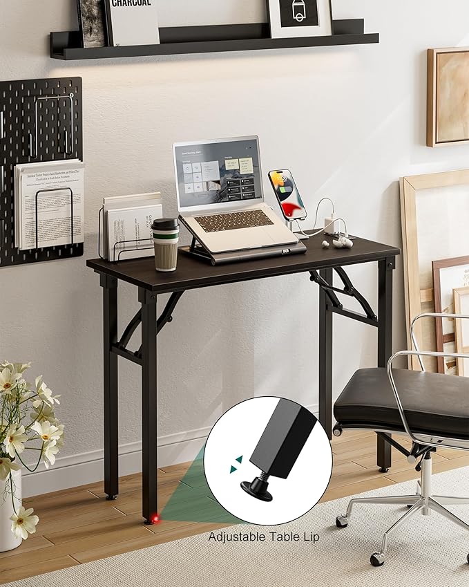 Frylr Small Folding Computer Desk – 35.8 Inch Portable Table - Image 7