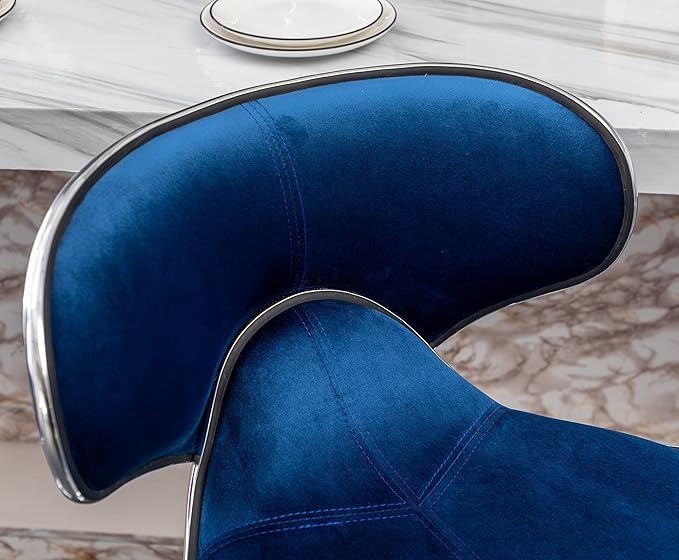 Roundhill Furniture Masaccio Velvet Upholstered Adjustable Swivel Barstool - Image 13