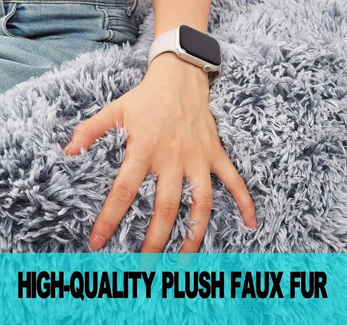 Fluffy Bean Bag Chair, 3FT Round Memory Foam Filled Bean Bag - Image 5
