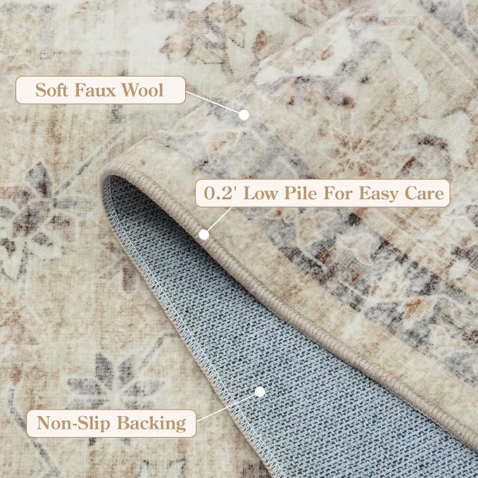 LIVEBOX Washable Area Rug 6x9 Rugs - Image 5