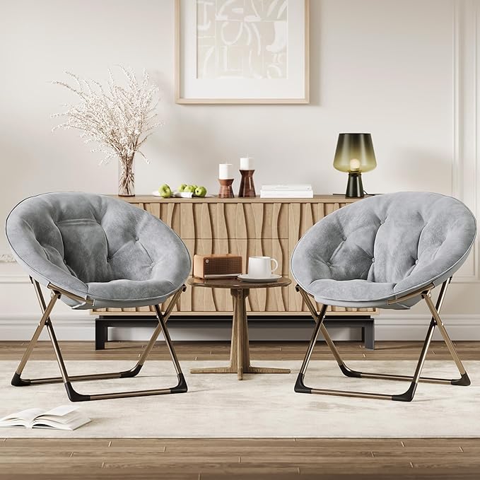 Comfy Saucer Chairs, Cozy Faux Fur Living Room Chair - Image 6
