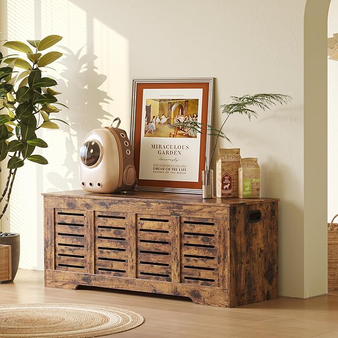DINZI LVJ Storage Chest, 47.3” Wooden Toy Box - Image 5