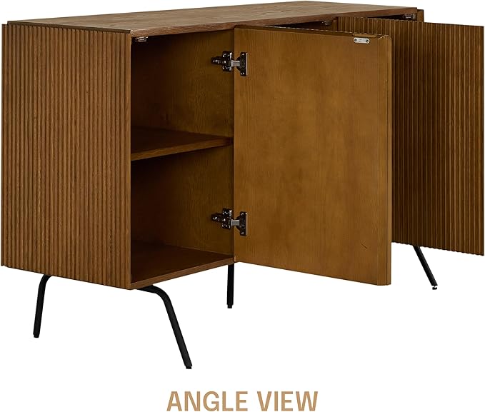 NTC Veil Modern Sideboard with 3 Doors, Buffet Cabinet with Vertical Groove - Image 6