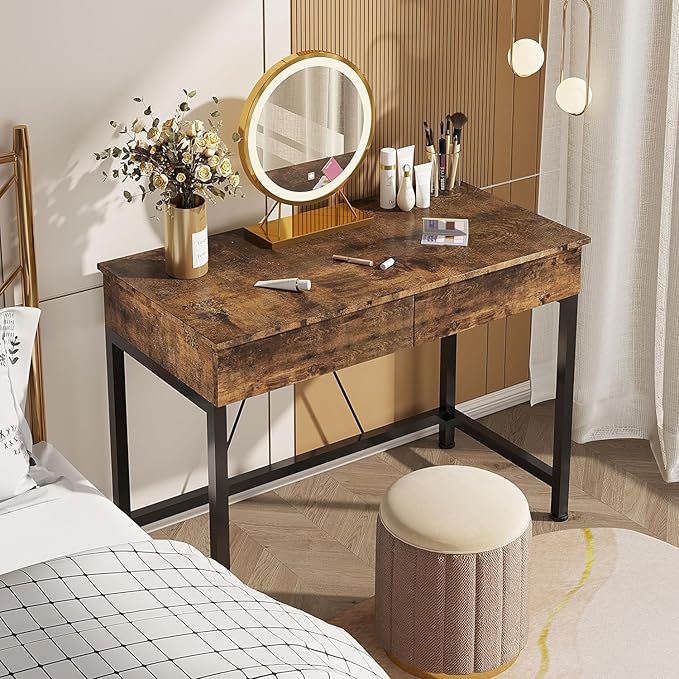 CAIYUN 40“ Small Desk for Bedroom, Computer Desk - Image 2