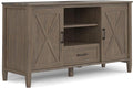 SIMPLIHOME Ela Solid Wood 53 inch Wide Transitional TV Media Stand in Smoky by SimpliHome