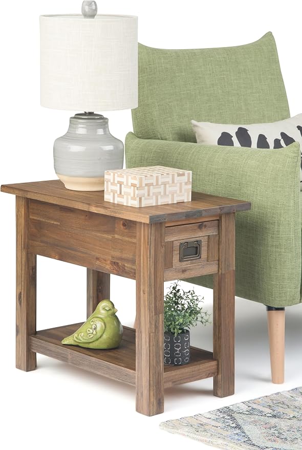 SIMPLIHOME Monroe SOLID ACACIA WOOD 14 inch Wide Rectangle Rustic Narrow Side - Image 11