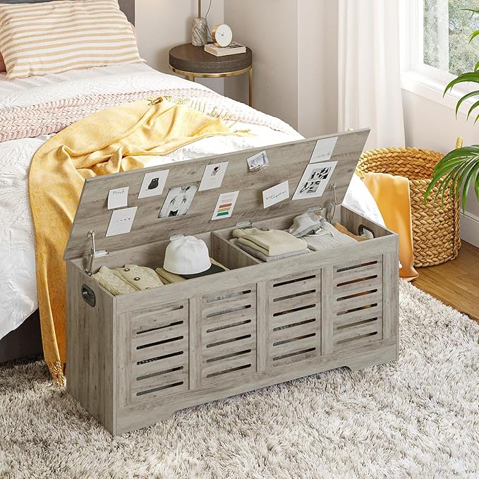 DINZI LVJ Storage Chest, 47.3” Wooden Toy Box - Image 7