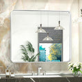 TokeShimi 42x36 Inch Brushed Silver Bathroom Mirror by RefinedBathroomAccessories