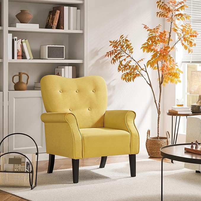 Yaheetech Modern Armchair, Mid Century Accent Sofa Chair - Image 2