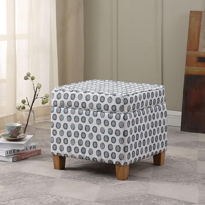 HomePop Home Decor | K7342-A876 | Classic Square Storage Ottoman - Image 2