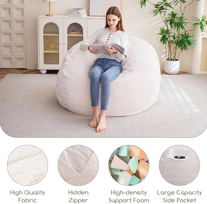 HIGOGOGO Giant Bean Bag Chair Bed - Image 3