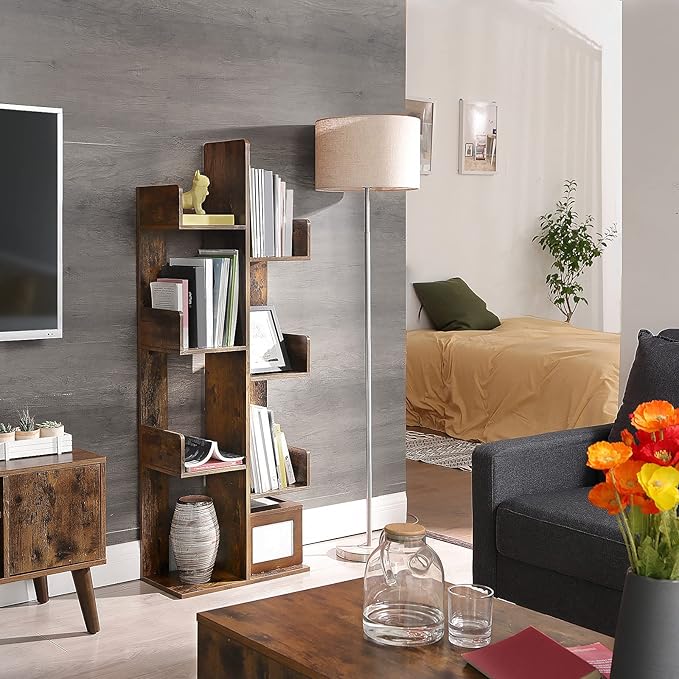 VASAGLE Bookcase, Tree-Shaped Bookshelf - Image 2
