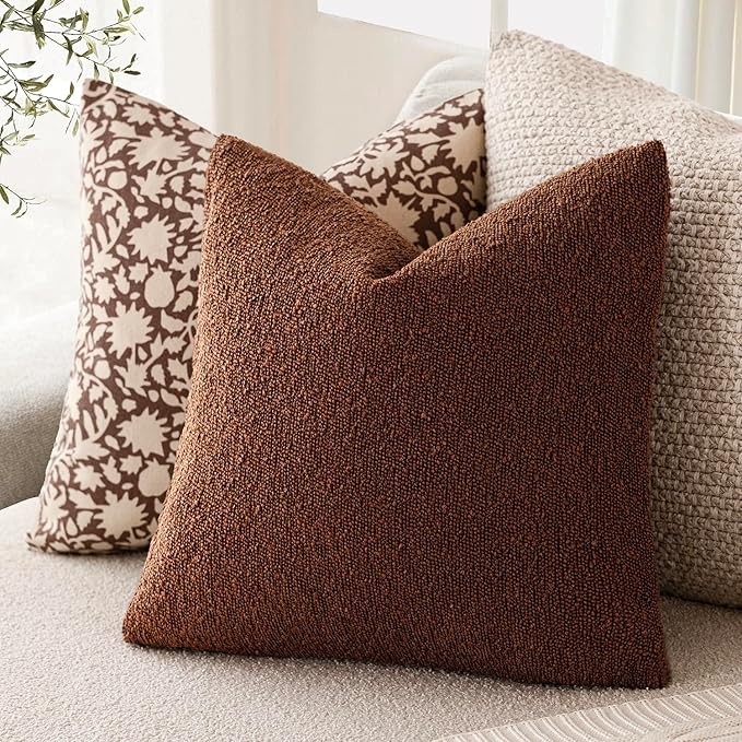 Foindtower Set of 2, Decorative Textured Boucle Throw Pillow Covers Accent - Image 5