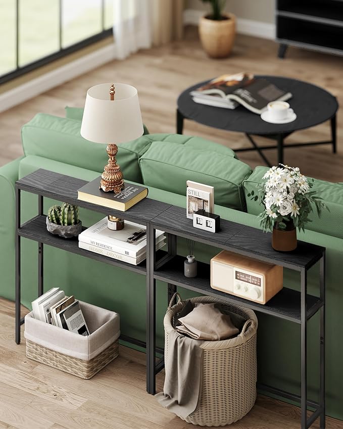 VASAGLE Console Table, 2-Tier Narrow Sofa Table - Image 6