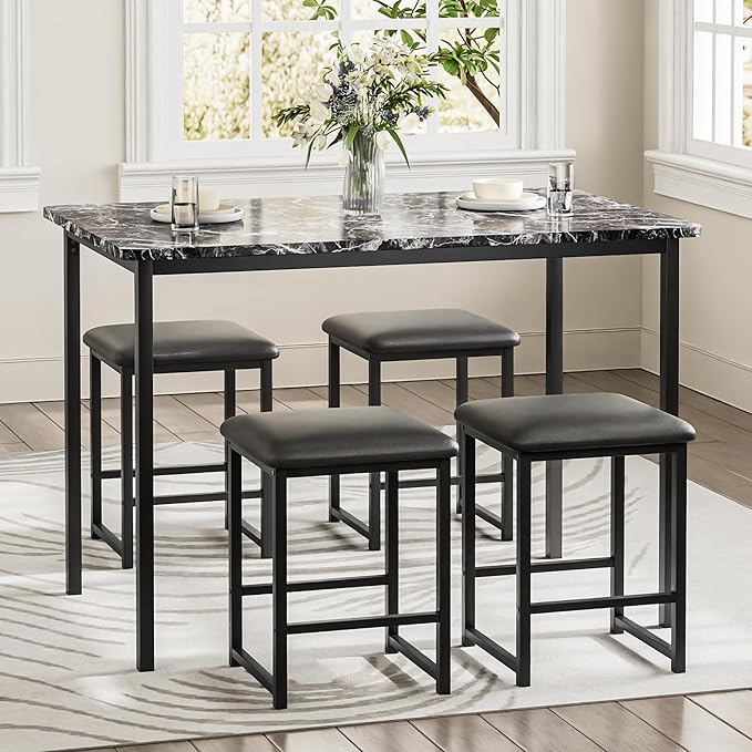 VECELO Kitchen Table and Chairs - Image 3