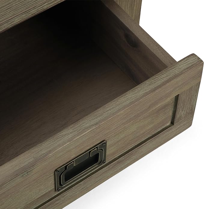 SIMPLIHOME Monroe SOLID ACACIA WOOD 22 inch Wide Square Rustic End Table in - Image 7