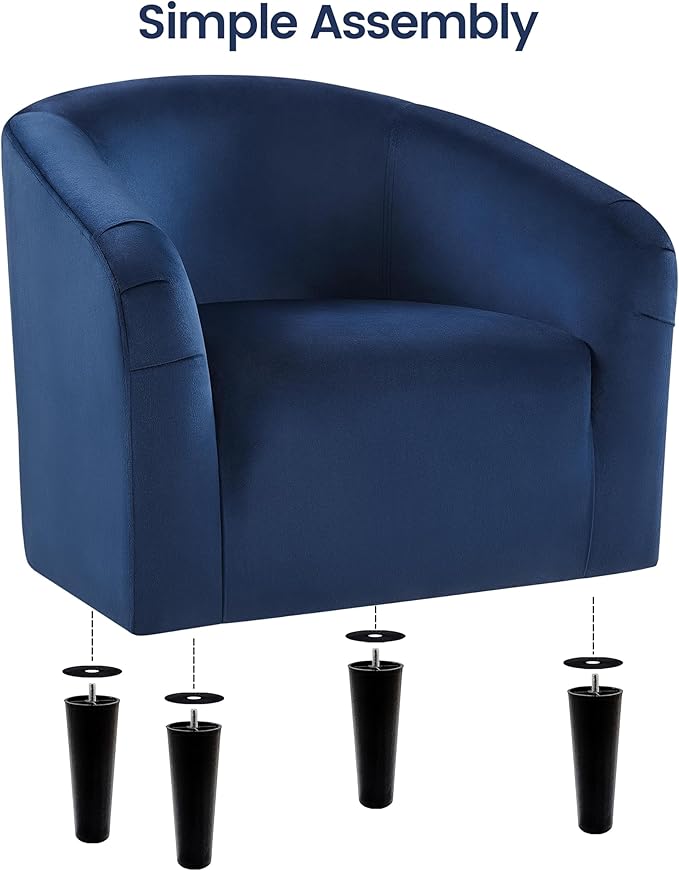 Yaheetech Velvet Club Chair, Modern Tufted Accent Chair - Image 9