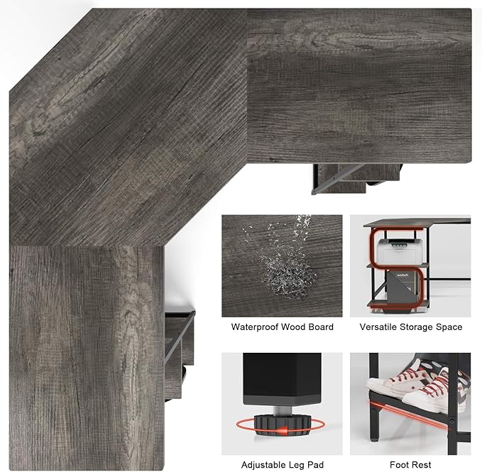 Teraves Modern L Shaped Desk - Image 5