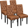 Yaheetech Dining Chairs Set of 4 Modern Style Faux Leather Dining Room Chairs by Yaheetech