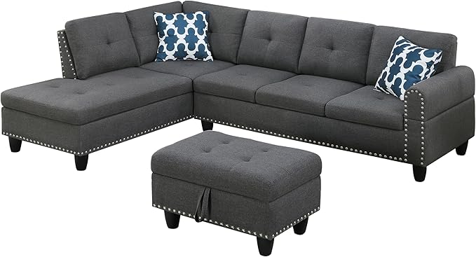 Ball & Cast 98" L Shaped Modular Sectional Couch - Image 14