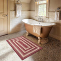 Homespice Autumn Maple Burgundy and Tan Small Braided Rug, 2x3' Rectangle by Homespice