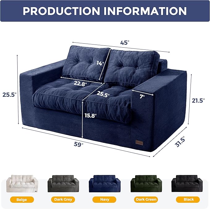 MAXYOYO Bean Bag Chair for Adults, Upholstered Floor Sofa - Image 2